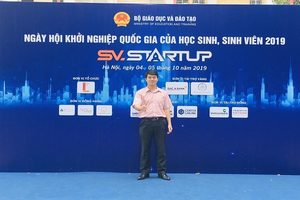 Lý Văn Kiêm trong ngày hội Khởi nghiệp Quốc gia 2019