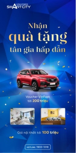 Ưu đãi lớn khi mua cả nhà và xe, tặng kèm hàng loạt voucher tại Sapphire 2 – Vinhomes Smart City gây chú ý