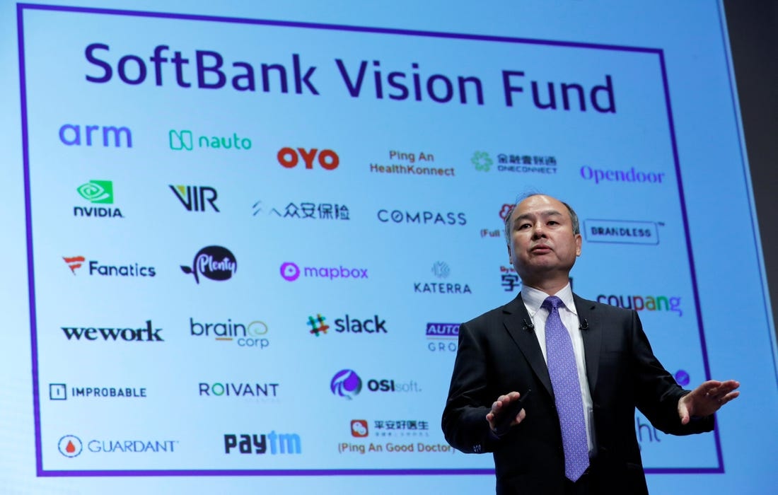 SoftBank với các danh mục đầu tư của Quỹ Vision trong buổi thuyết trình 