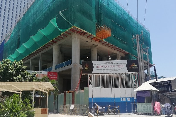 Dự án khu phức hợp thương mại - khách sạn - căn hộ Tropicana đang xây dở dang trên nền đất khách sạn Hải Yến