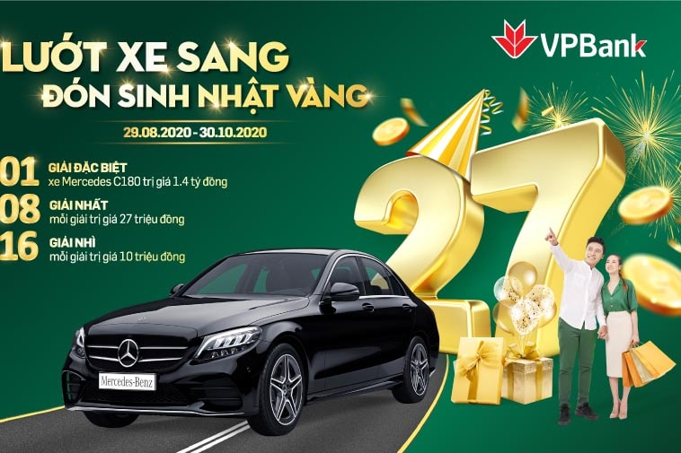 Cơ hội trúng ô tô Mercedes thế hệ mới với VPBank