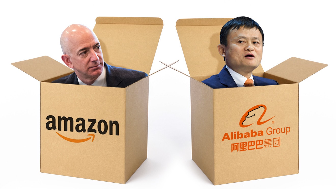 Alibaba đang cạnh tranh quyết liệt với Amazon để trở thành trang thương mại điện tử đứng đầu thế giới.