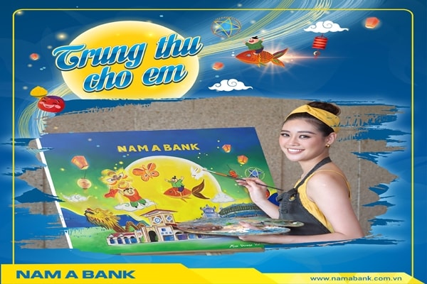 Bức tranh “Trung thu cho em” sẽ được chia sẻ trên fanpage Nam A Bank