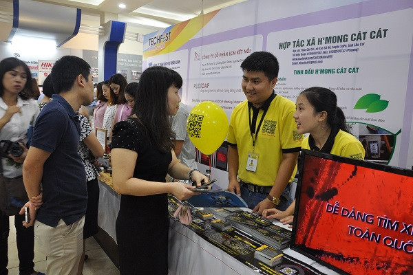 Techfest Hải Phòng thu hút sự tham gia đông đảo gian hàng khởi nghiệp từ các tỉnh bạn