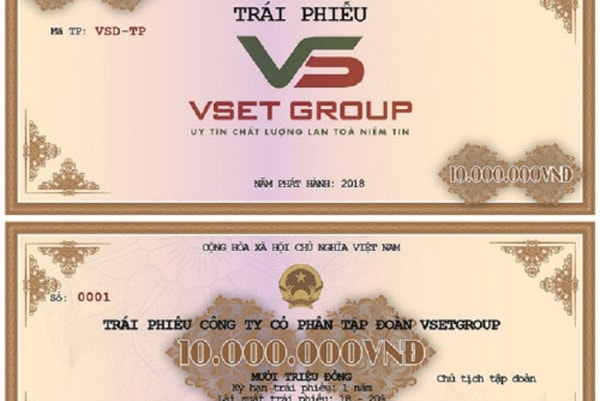 Trái phiếu của VSETGROUP.