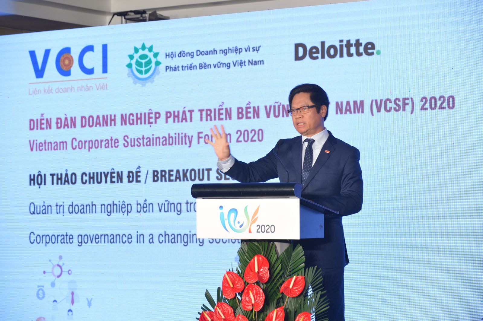 TS. Vũ Tiến Lộc, Chủ tịch VCCI phát biểu tại Hội thảo