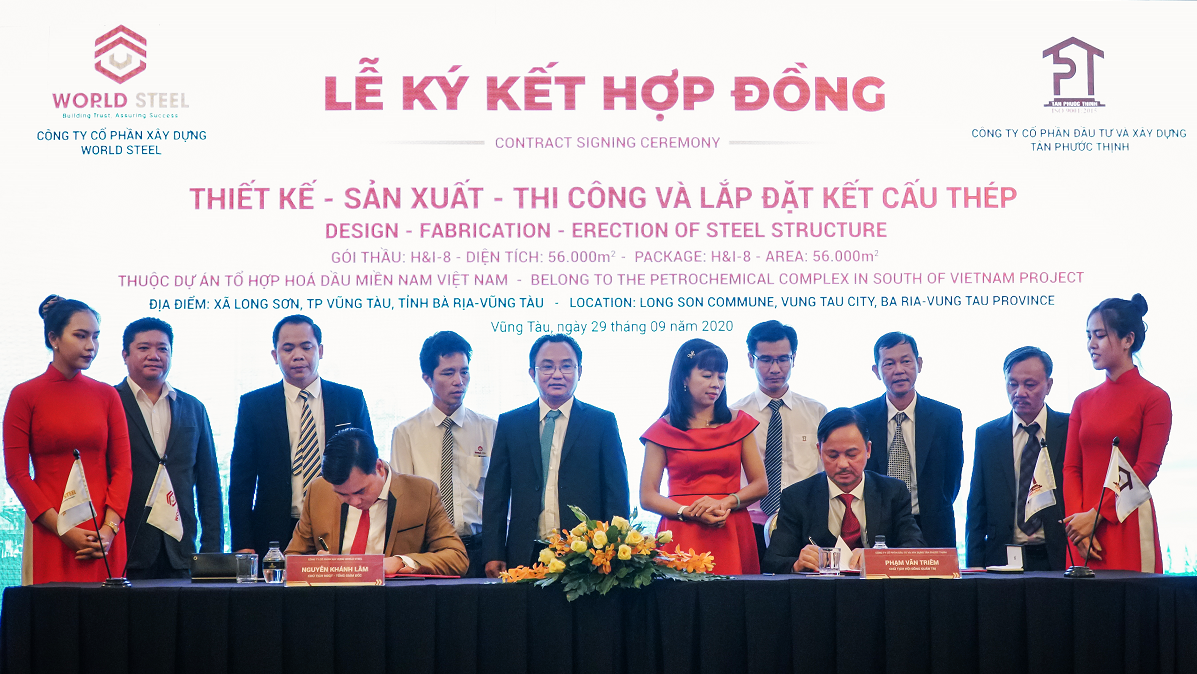 Lễ ký kết hợp tác thiết kế - sản xuất - thi công gói thầu trị giá 10 triệu USD tại dự án Hóa lọc dầu Long Sơn diễn ra tại Khách sạn Imperial Vũng Tàu.