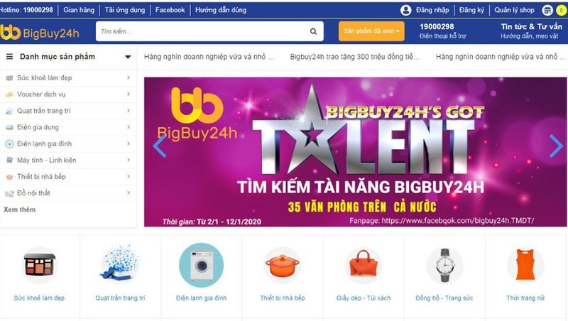 Sàn thương mại điện tử BigBuy24h hiện đã tạm ngừng hoạt động.