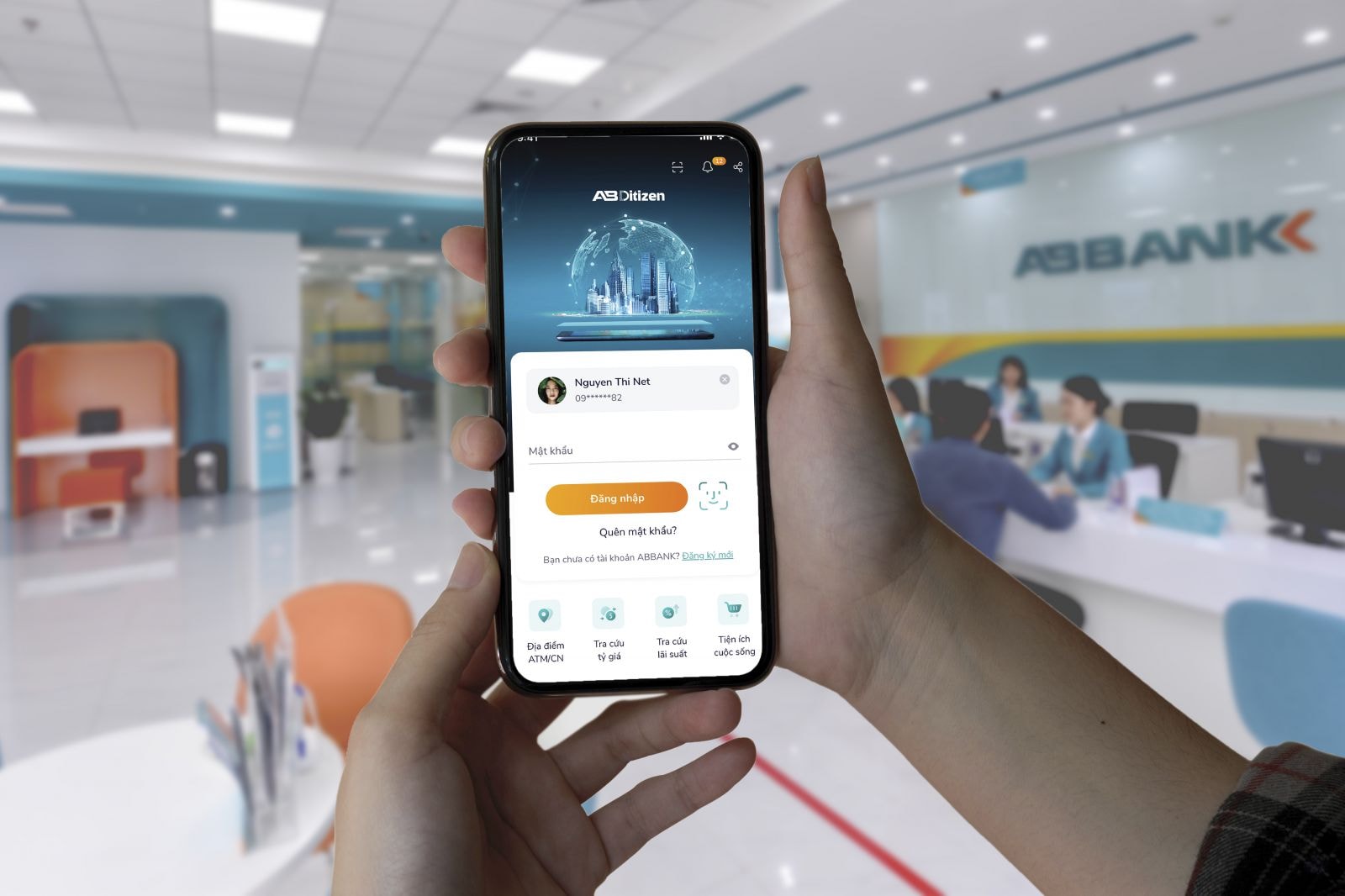AB Ditizen là ứng dụng được cải tiến từ ABBANK Mobile, với nhiều tính năng vượt trội như: gửi tiết kiệm online, chuyển tiền nhanh liên ngân hàng