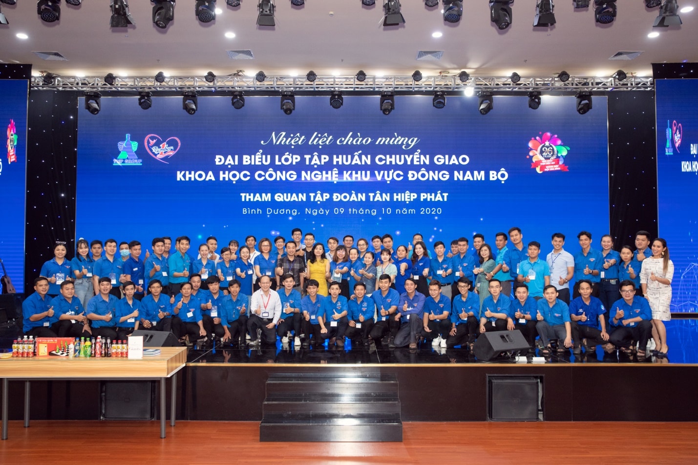 Đoàn đại biểu lớp tập huấn chuyển giao Khoa học công nghệ khu vực Đông Nam Bộ tham quan và giao lưu tại Tân Hiệp Phát ngày 09/10/2020
