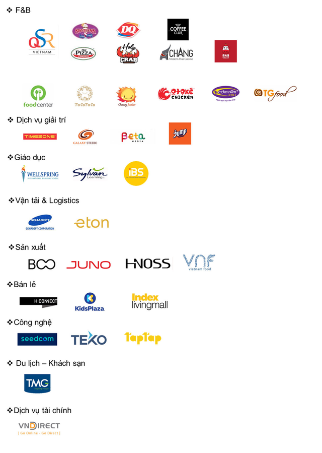Danh mục đầu tư của VIGroup