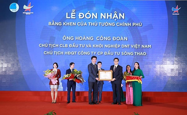 Doanh nhân Hoàng Công Đoàn, Chủ tịch HĐQT Công ty Cổ phần Đầu tư Sông Thao, Chủ tịch CLB Đầu tư và Khởi nghiệp Doanh nhân trẻ Việt Nam