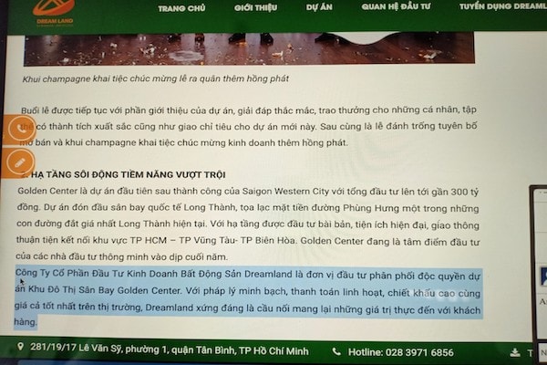 Cả chủ đầu tư và đơn vị phân phối khẳng định dự án đầy đủ pháp lý, nhưng trên thực tế thì không có mảnh giáy nào chứng mình đây là một dự án đã được chính quyền chấp thuận chủ trương.