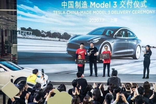 Những chiếc xe Model 3 của Tesla được sản xuấtở Trung Quốc đã ra mắt công chúng vào đầu năm nay