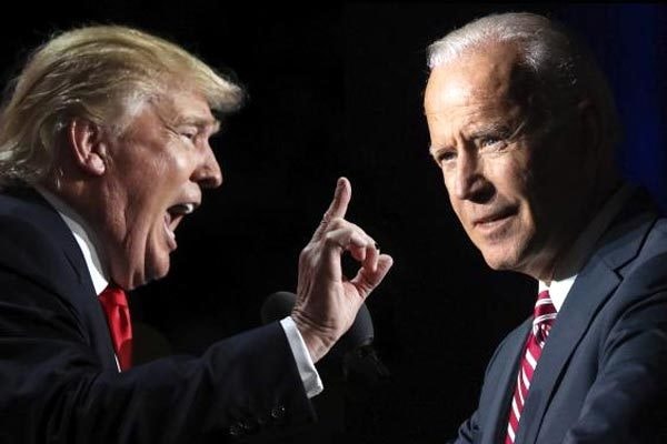 Tổng thống Trump (trái) và đối thủ Biden không ngừng công kích nhau về cách ứng phó Covid-19. Ảnh: ABC