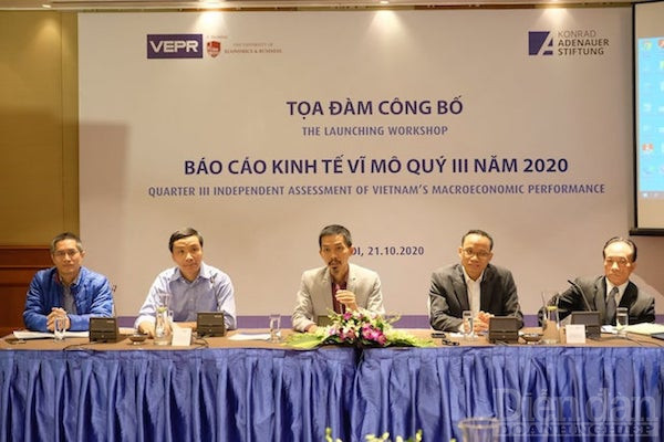 Toạ đàm công bố Báo cáo kinh tế vĩ mô quý III/2020 do VEPR tổ chức ngày 21/10.