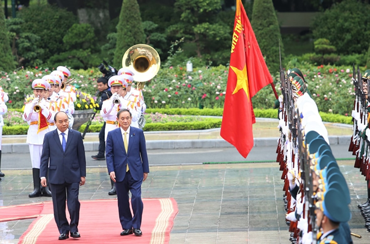  Việc tân Thủ tướng Nhật Bản Suga Yoshihidep/thăm chính thức Việt Nam nhận được sự quan tâm đặc biệt của dư luận trong nước lẫn quốc tế. Ảnh: VGP