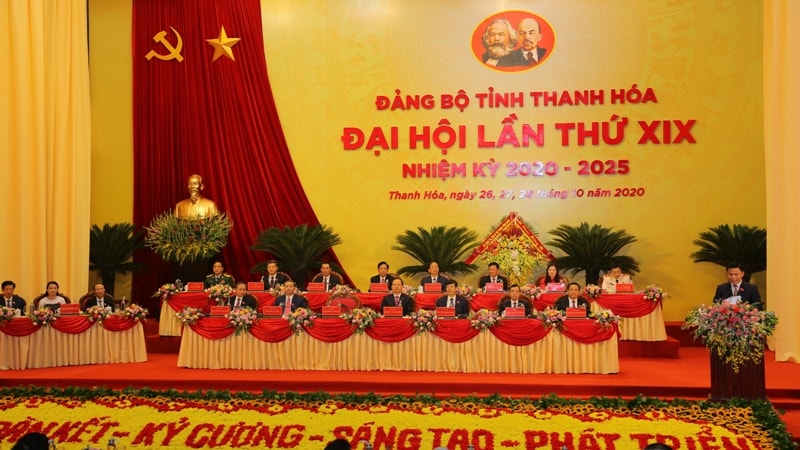 Toàn cảnh Đại hội Đảng bộ tỉnh Thanh Hóa lần thứ XIX nhiệm kỳ 2020 - 2025