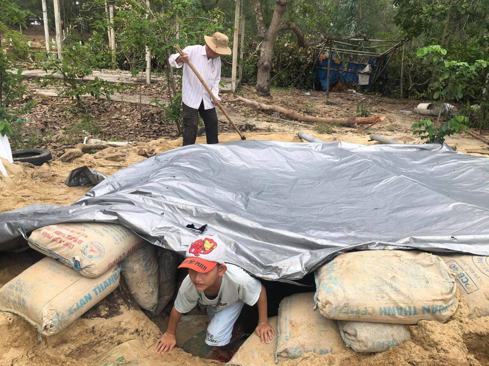 Hầm trú bão của ông Phạm Ngọc Diện tại xã Bình Minh (huyện Thăng Bình, tỉnh Quảng Nam).