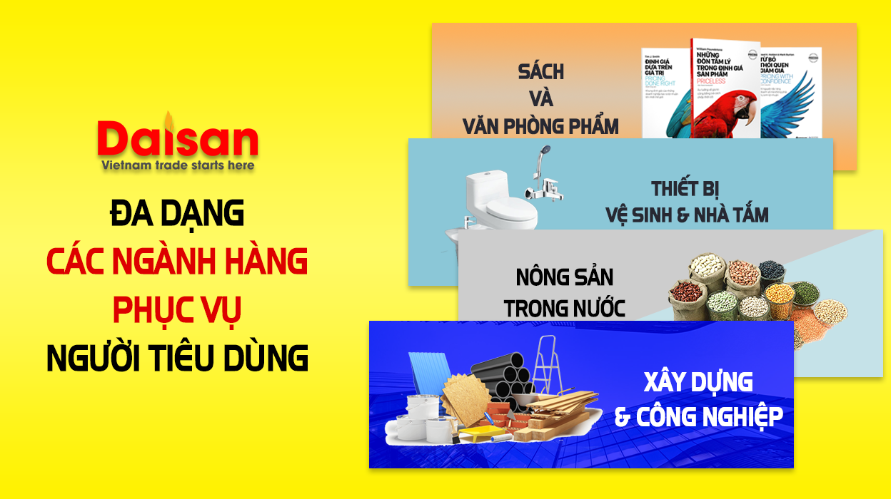 Daisan cung cấp các ngành hàng nội địa phục vụ người dùng.