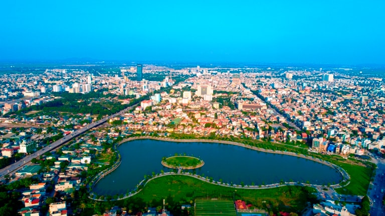 Toàn cảnh thành phố Thanh Hóa nhìn từ trên cao