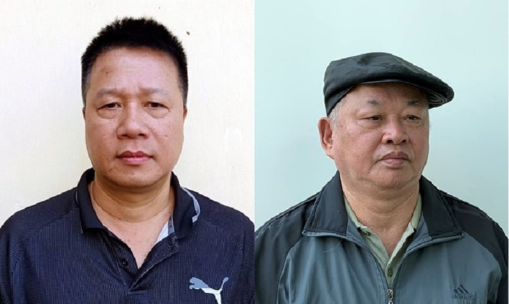Khởi tố, bắt tạm giam Chủ tịch HĐQT Công ty cổ phần Tập đoàn Đại Nam (trái) vì đã gây thiệt hại cho Nhà nước số tiền hơn 182 tỉ đồng - Ảnh: CA