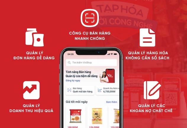 Tính năng bán hàng của VinShop được cung cấp miễn phí trọn đời.