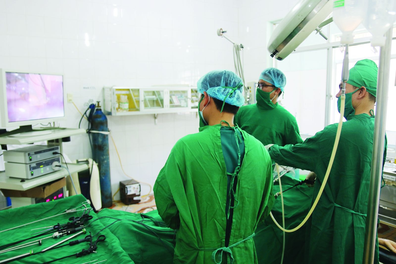  Một ca mổ nội soi tại bệnh viện Bệnh viện Đa khoa khu vực Bắc Quảng Bình