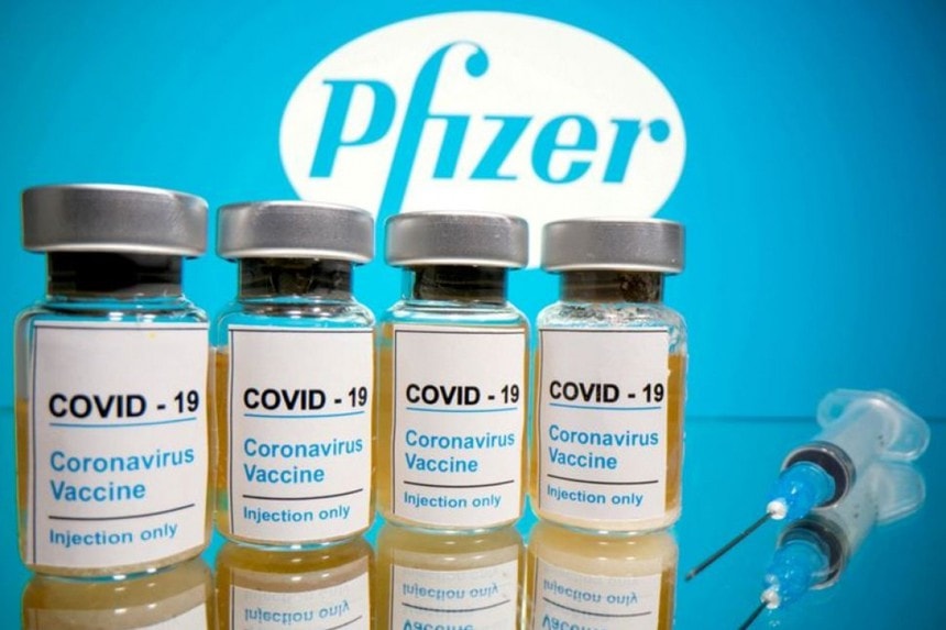 vaccine ngừa Covid-19 của Pfizer. Ảnh: Reuters.
