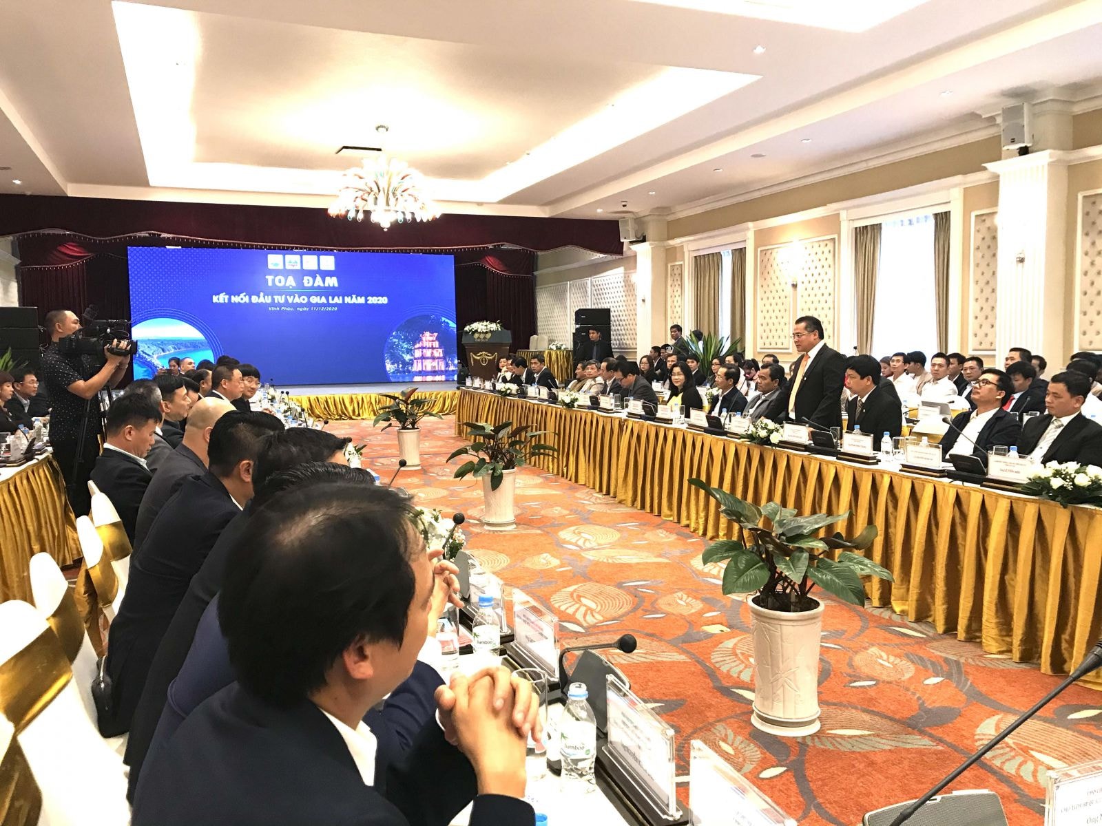 ông Hồ Phước Thành, Giám đốc Sở Kế hoạch và Đầu tư Gia Lai phát biểu tại Toạ đàm