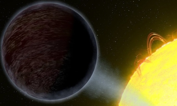 Mô phỏng WASP-12b và ngôi sao chủ. Ảnh: NASA/ESA.