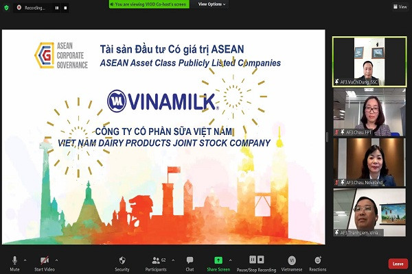 Kết quả của Vinamilk được công bố trong diễn đàn Thường niên 2020 của Viện thành viên hội đồng quản trị Việt Nam (VIOD) được tổ chức theo hình thức trực tuyến.