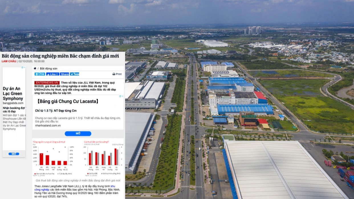 Diễn đàn Doanh nghiệp phản ánh về việc tiền thuê đất trong các khu công nghiệpchạm đỉnh giá mới