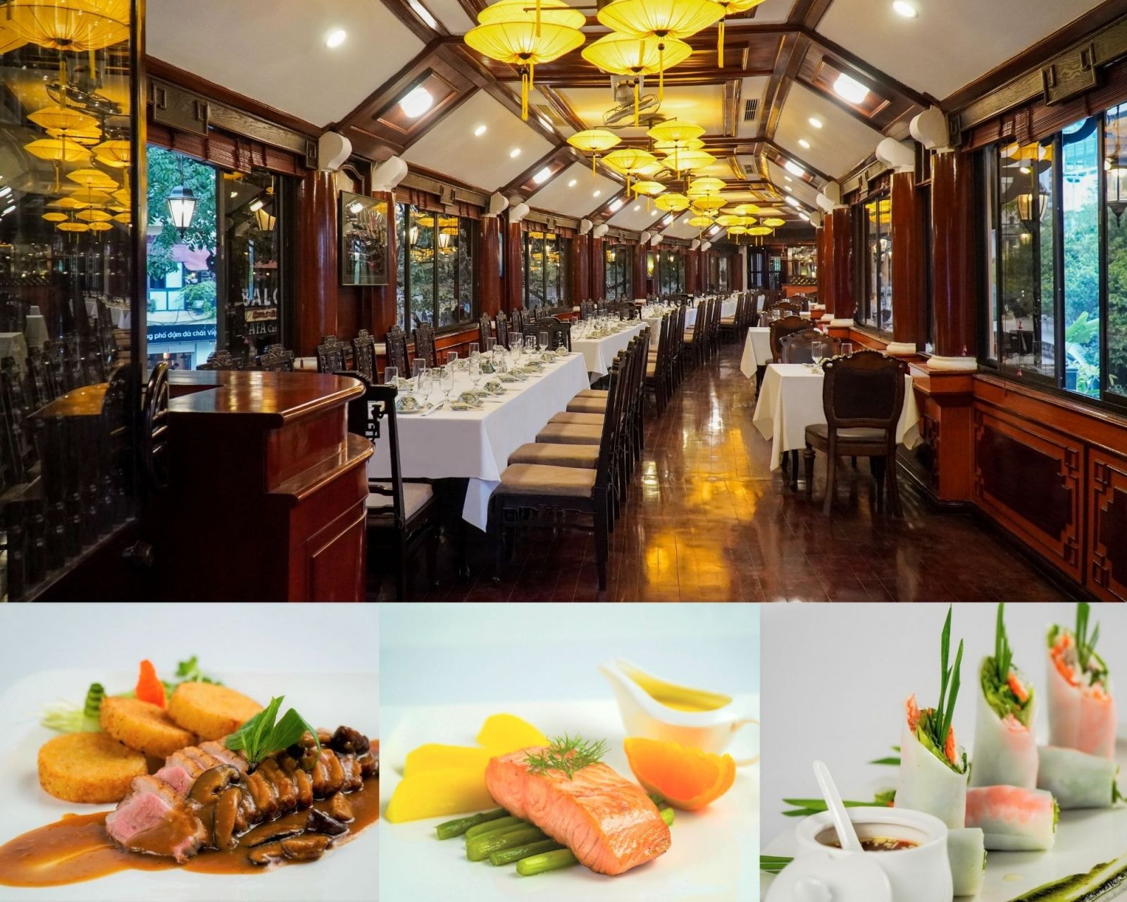 Không gian rộng rãi nhìn ra Hồ Gươm huyền thoại cùng các món ăn hấp dẫn hứa hẹn mang lại một trải nghiệm ẩm thực khó quên