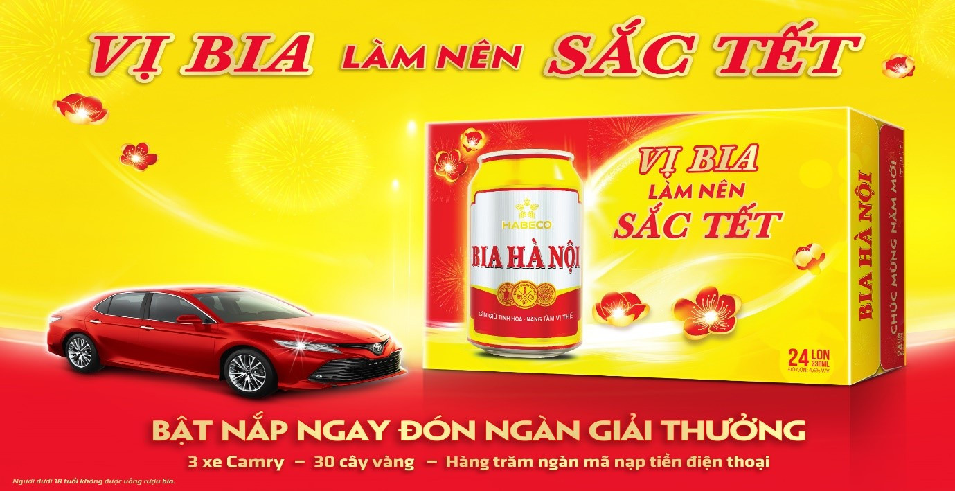 Bia Hà Nội từ lâu đã trở thành một nét đặc trưng cho dịp Tết của người Việt