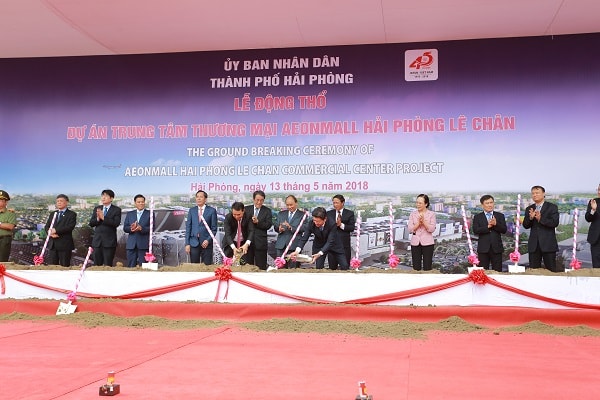 Lễ động thổ TTTM AEON MALL Hải Phòng Lê Chân 13/05/2018