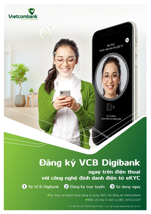 Công nghệ định danh điện tử eKYC – Đăng ký VCB Digibank ngay trên điện thoại