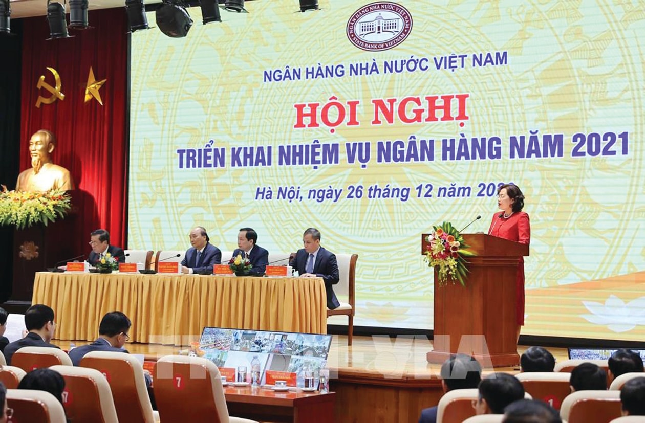  Thống đốc Ngân hàng nhà nước báo cáo tại Hội nghị Tổng kết của Ngân hàng Nhà nước năm 2020, triển khai nhiệm vụ năm 2021.p/