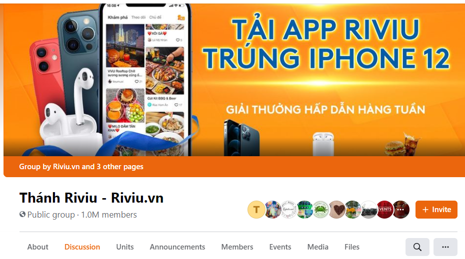 Group Thánh Riviu với hơn 1 triệu thành viên tham gia