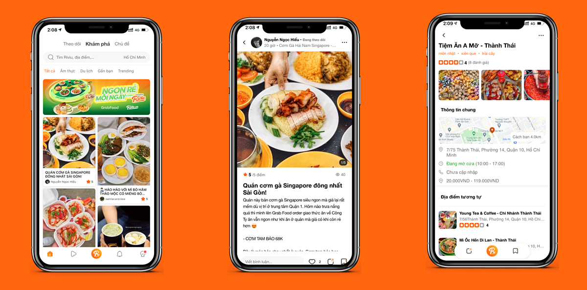 Giao diện với nội dung và hình ảnh thu hút của app Riviu 