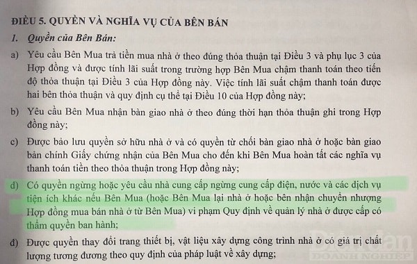 Một số điều khoản được ghi trong hợp đồng mua bán nhà ở cho người thu nhập thấp Pruksa Town