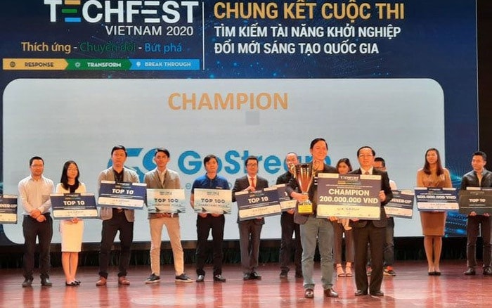 GoStream vô địch Techfest 2020. Ảnh: Techfest