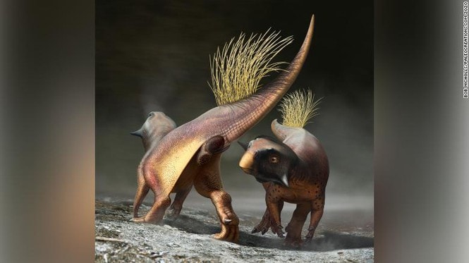 Hình ảnh mô phỏng khủng long Psittacosaurus.