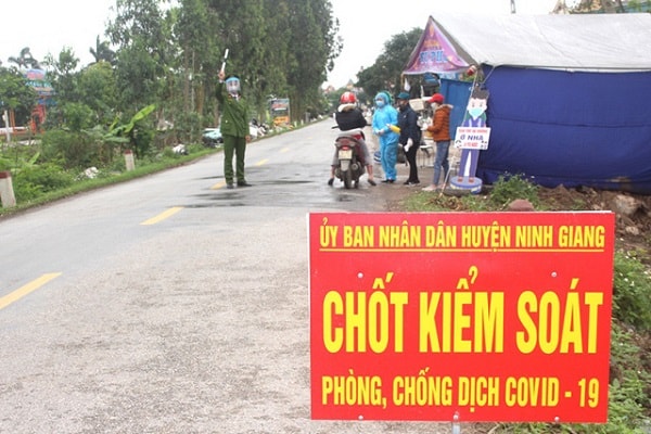 Chốt kiểm soát dịch tại huyện Ninh Giang