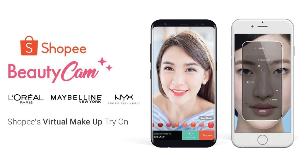  L’Oréal đã tung ra Shopee Beauty Cam trên nền tảng AR.