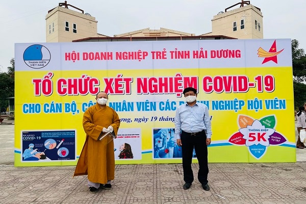 Hội Doanh nghiệp trẻ tỉnh Hải Dương tổ chức xét nghiệp COVID-19 cho các Doanh nghiệp hội viên