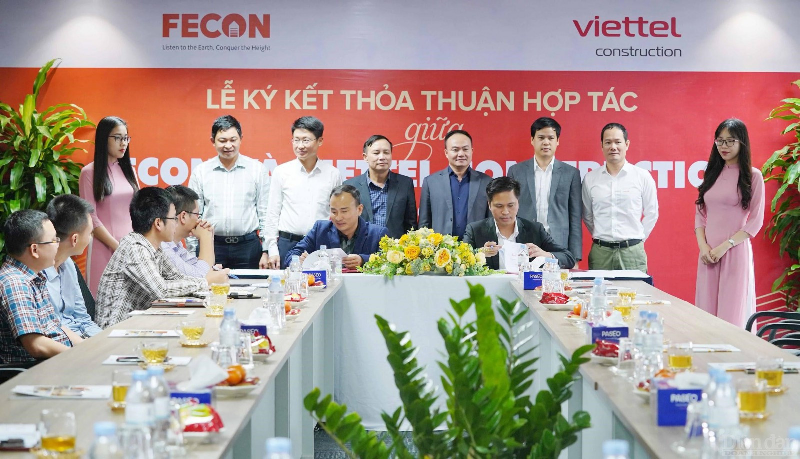 Lễ ký kết giữa FECON và Viettel Construction