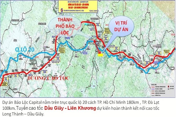 dự án cao tốc Dầu Giây - Tân Phú thuộc dự án cao tốc Dầu Giây - Liên Khương, có điểm đầu giao với QL1 tại Km 1829+500, trùng với điểm cuối cao tốc TP.HCM - Long Thành - Dầu Giây, thuộc địa phận xã Dầu Giây (H.Thống Nhất, Đồng Nai), 