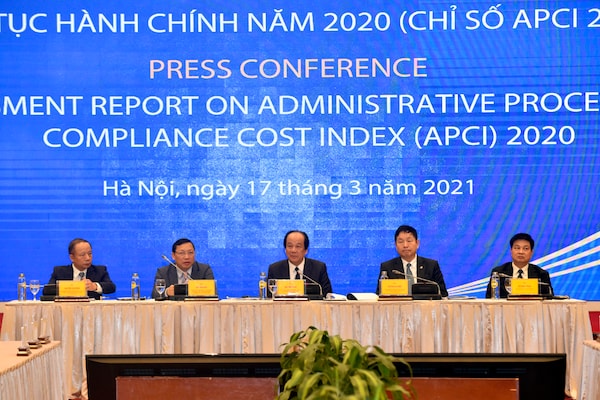 Họp báo công bố Báo cáo Chỉ số đánh giá chi phí tuân thủ thủ tục hành chính năm 2020 (APCI 2020).