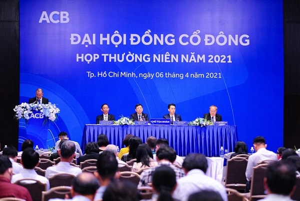 Phiên họp ĐHĐCĐ năm 2021 của Ngân hàng ACB.